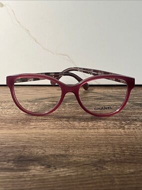 Authentic CHANEL Optical Glasses with lace detail on temples 3292 c.1485